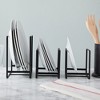 Juvale 3 Piece Plate Organizer for Kitchen Cabinet, Shelf, 2 Sizes for Pots, Pans, Cutting Boards (Black) - 4 of 4