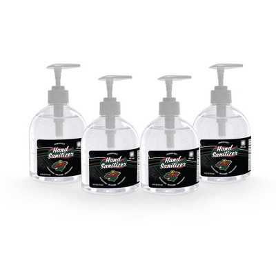 NHL Minnesota Wild 16oz Pump Top Hand Sanitizer - 4pk