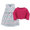 Luvable Friends Baby and Toddler Girl Dress and Cardigan 2pc Set, Anchors, 12-18 Months - 2 of 2