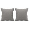 vidaXL Throw Pillows 2 pcs Light Gray 15.7 in.x15.7 in. Fabric - 2 of 4