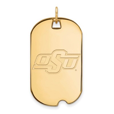 Black Bow Jewelry 10k Yellow Gold Oklahoma State Cowboys NCAA Large Pendant