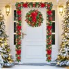 6 Feet Christmas Garland with Lights and Red Green Balls for Fireplace Stair Railing TV Stand - 4 of 4