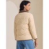 INSPIRE CHIC Women's Casual Long Sleeve Button Down Padded Outerwear Puffer Jacket - 4 of 4