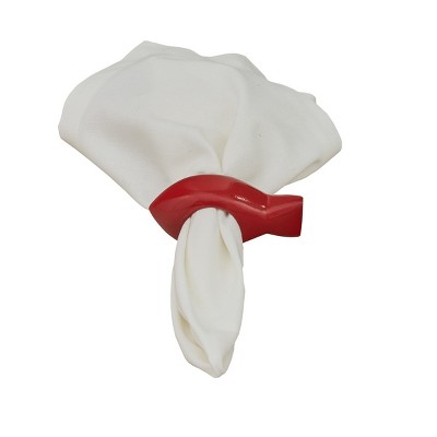 Split P Fish Napkin Ring Set - Red