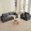 Mjkone Modern Extra-Large Corduroy Upholstered Modular Sectional Sofa Set,Deep Seat Sleeper Chair Indoor with Ottoman - 2 of 4