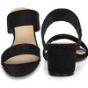 Perphy Women's Open Toe Dual Straps Block Heels Slide Sandals - image 3 of 4