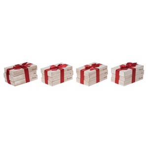 Transpac Small Wood Rustic Holiday Book Stack Set of 4 Christmas Home Decorations - 1 of 1