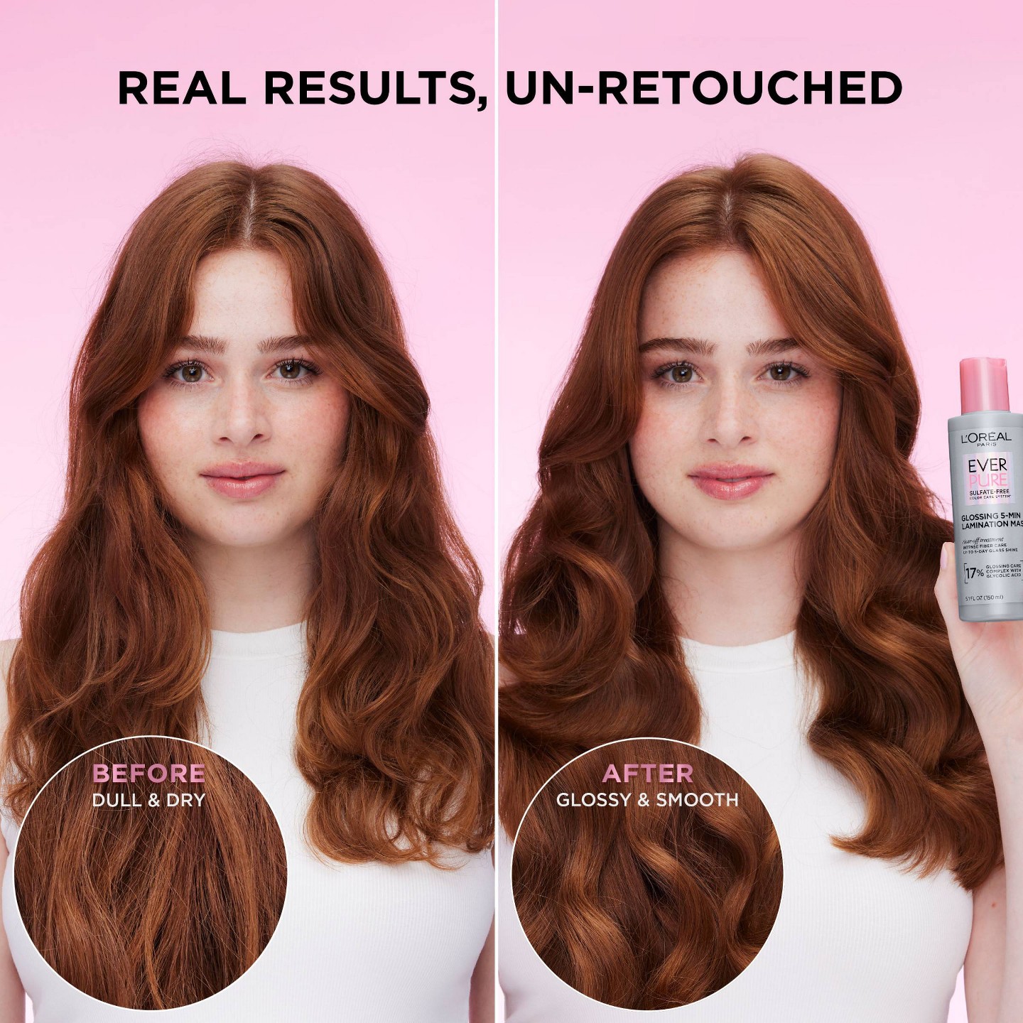 Ламинирующая маска для волос L'Oreal Paris EverPure Hair Gloss, 5.1 fl oz — фото 3