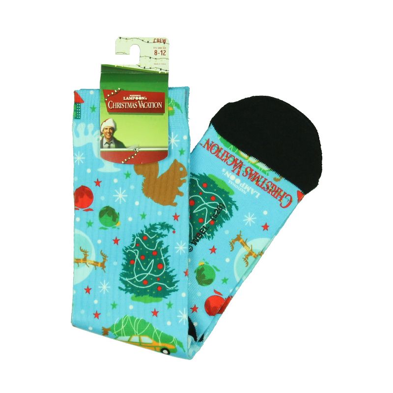 National Lampoon's Christmas Vacation Sublimation Mid-Calf Crew Socks Turquoise, 3 of 4