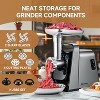 3000W Meat Grinder, Grind 3 lbs/min,Heavy-Duty Multipurpose Stainless Steel Meat Mincer with 2 Blades & 4 Grinding Plates,3 Sausage Tubes & Kibbe Kit - 2 of 4