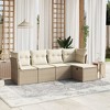 vidaXL 6 Piece Patio Sofa Set with Cushions Poly Rattan - 2 of 4