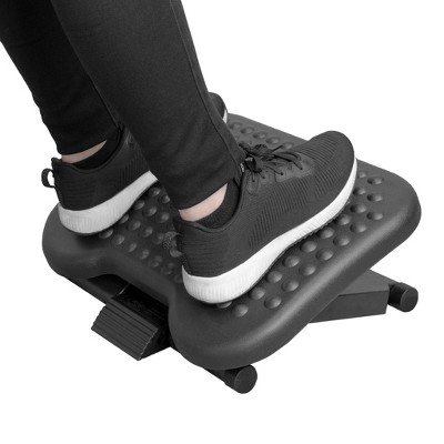 Ergonomic Adjustable Gray Plastic Under Desk Footrest