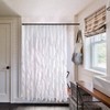 White Ruffle Bath Curtain 72x72 in Farmhouse Fabric Shower Curtain - 3 of 4