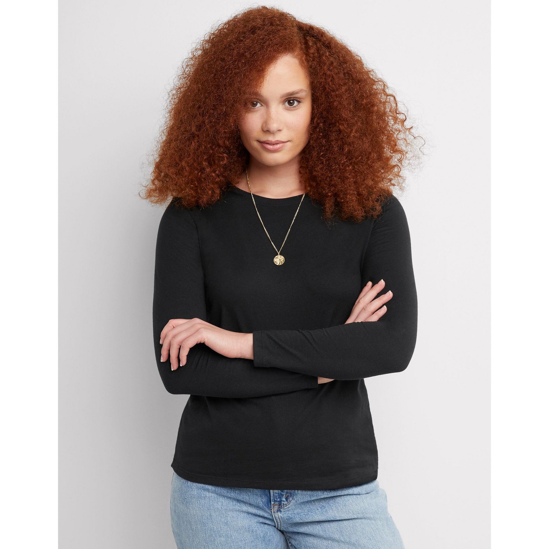 Hanes Women's Long Sleeve Cotton T-Shirt