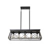 VYNXARIA 32" Black and White Industrial 5-Light Pendant Chandelier,Modern Metal Cage Design (No Bulbs) - 3 of 4