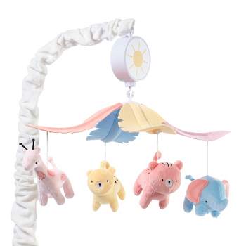 Lambs & Ivy Snuggle Jungle Pastel Safari Musical Baby Crib Mobile Soother Toy