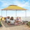 EAGLE PEAK 12x12 Pop up Canopy Tent with Auto Extending Awning 144 Square Feet Sun Shade, Beige - 2 of 4