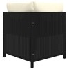 vidaXL Corner Sofa Black PE rattan, powder-coated steel, fabric polyester - 3 of 4