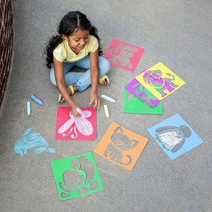 Fun Express Large Animal Chalk Stencils - 12 Pc. - 1 of 3