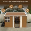Brown Heavy-Duty Metal Outdoor Storage Shed with Windows, Lockable, All-Weather Waterproof Garden Tool Shed for Backyard or Lawn – Cuddlewood - 2 of 4