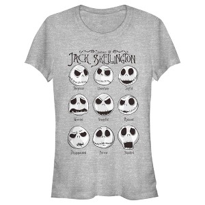 Juniors Womens The Nightmare Before Christmas Emotional Jack T-Shirt - 1 of 4