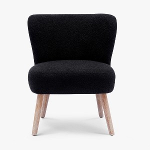 WestinTrends Genevieve 25" Wide Upholstered Boucle Armless Accent Chair - 1 of 4