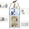Corner Bar Cabinet with LED Lights, Wine Bar Cabinet with Adjustable Shelf and Glass Holder - 4 of 4
