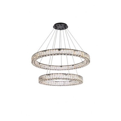 Elegant Lighting Monroe 2 - Light Chandelier in  Black