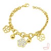 Gold Titanium Steel Clover - Themed Modern Women's Bracelet - 3 of 4
