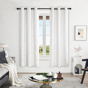 Deconovo Blackout Silver Tree Twigs Curtains 42 Width(2 Panel) - 1 of 4