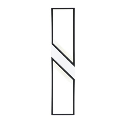 Claxy Black LED Wall Sconce Modern Wall Light Indoor Rectangle