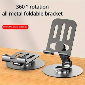 1PC Adjustable 360° Rotatable Anti-Slip Metal Phone Stand for iPhone Android Tablets - 1 of 4