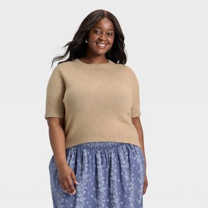 Women's Short Sleeve Crewneck Pullover Sweater - Universal Thread™ - 1 of 3