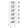 VidaXL Locker Cabinet White 15 in.x15.7 in.x70.9 in. Steel - 3 of 4