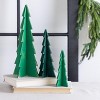 Transpac Wood 8 in. Green Christmas Dimensional Tree Set of 3 - 3 of 4