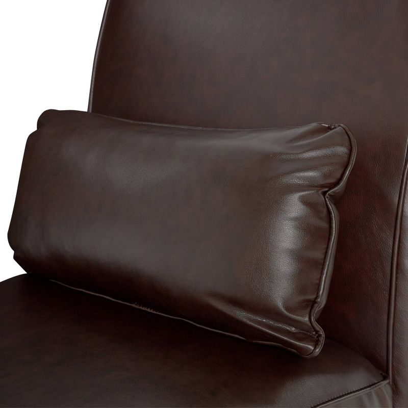 Copenhagen Bonded Leather Slipper Chair Chestnut Brown - Serta, 5 of 12