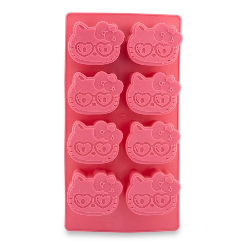 Silver Buffalo Sanrio Hello Kitty Hearts Silicone Ice Cube Tray | Makes 8 Cubes, 1 of 10