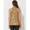 Allegra K Women's Casual Party Sparkle Sleeveless Halter Tops - 3 of 4