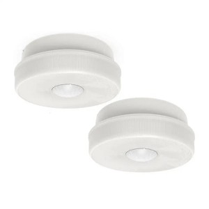 IQ America Battery-Powered LED Motion Sensor Flush Mount Ceiling Light, 7 inch 1150 Lumens, WH - 1 of 4