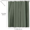 Americanflat 71x74 Solid Green Shower Curtain - 100% Polyester Shower Curtain - Water-Resistant Curtain with Metal Grommets and 12 Curtain Rings - 2 of 4