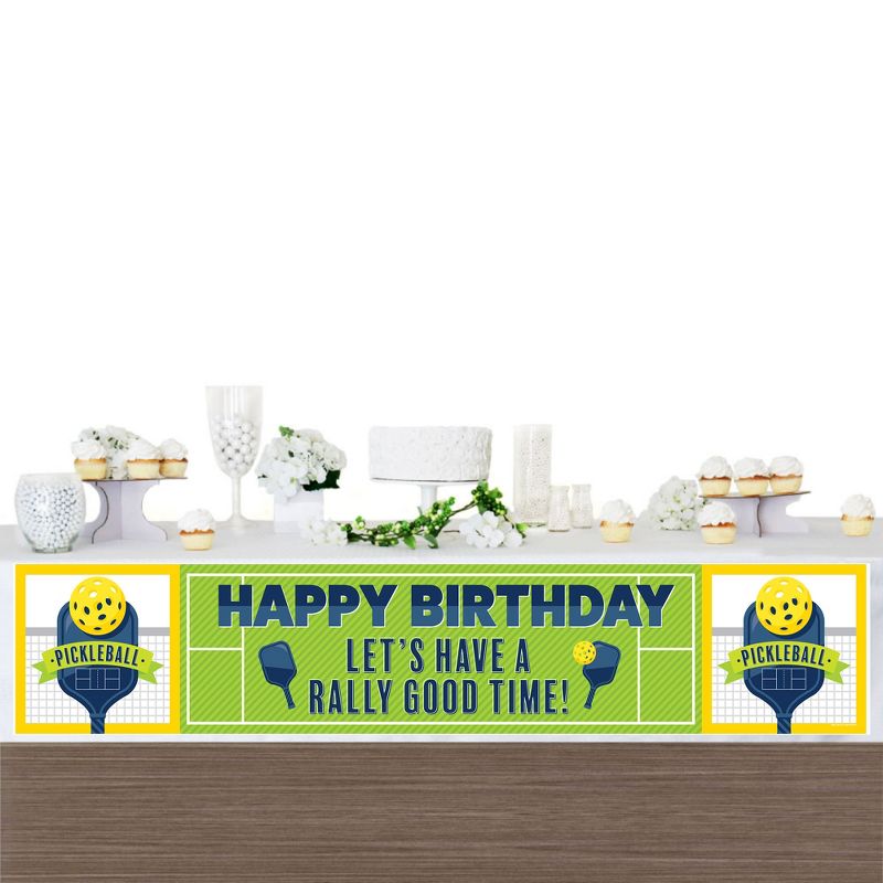 Big Dot of Happiness Let’s Rally - Pickleball - Happy Birthday Decorations Party Banner, 3 of 8