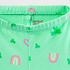 Toddler Girls' 2pk Adaptive St. Patrick's Day Capri Leggings - Cat & Jack™ Lilac Purple/Lime Green - image 3 of 3