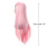 Unique Bargains Women's Long Straight Lace Front Wigs with Adjustable Wig Cap 24" 1 Pc - 2 of 4