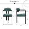 Mid-Century Modern Dining Arm Chairs Set of 2,Upholstered Accent Kitchen Chairs with Black Metal Legs-Baofuwish - 4 of 4