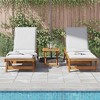 vidaXL Sun Lounger Set of 2 Acacia Wood Solid Acacia Wood Standard - 3 of 4
