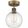 Access Lighting Port Nine 1 - Light Flush Mount in  Antique Brushed Brass - 4 of 4