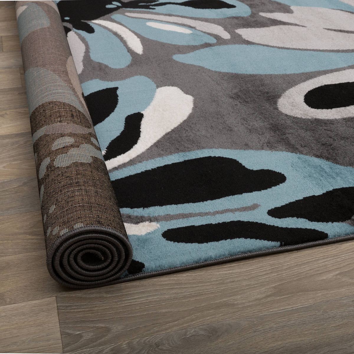 World Rug Gallery Contemporary Modern Flowers Area Rug: Stain-Resistant Runner, Low Pile, Floral Pattern - thumbnail 6