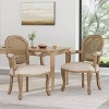 2pk Mina French Country Wood and Cane Upholstered Dining Chairs - Christopher Knight Home - image 2 of 4