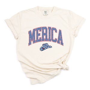 Simply Sage Market Merica Cowboy Hat Garment Dyed Tee - 1 of 4