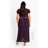 Women's Plus Size Enya Maxi Dress - spiced plum | CITY CHIC - 3 of 4